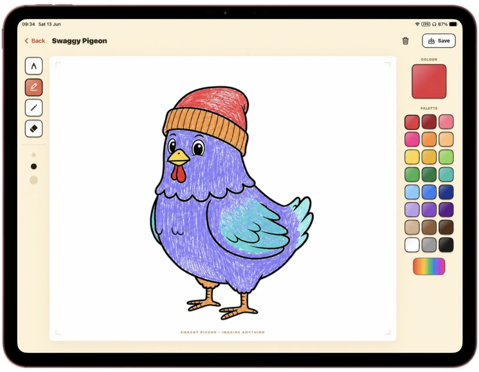 Printable Colouring Pages for Kids | Imagine Anything