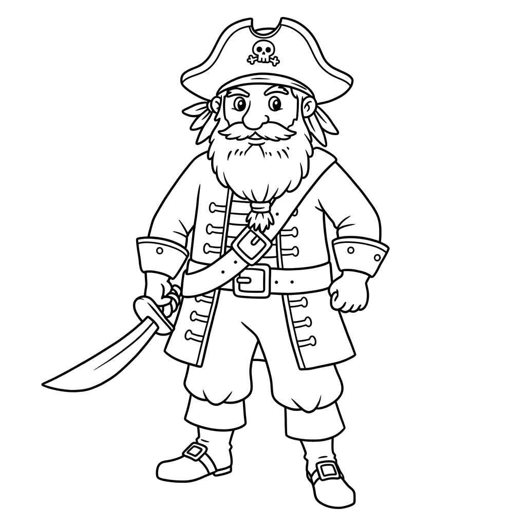 Pirate coloring page